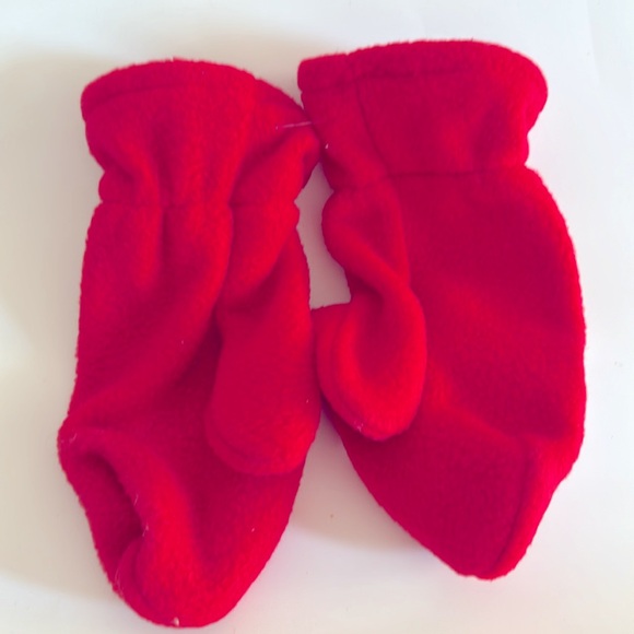 New Red Fleeces One Size NWT Fleece Republican Elephant Mittens - Picture 5 of 5